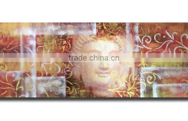 Handmade Modern Art Buddha Face Abstract Wall Decor Canvas Painting