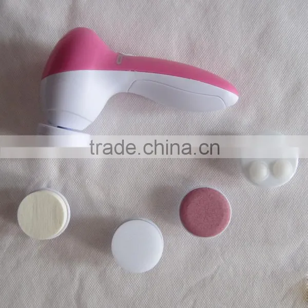 2016 High Quality 5 in 1 Beauty Salon Vibrating Equipment Electric Personal Skin Care Face Massage Cleansing Brush photo-4