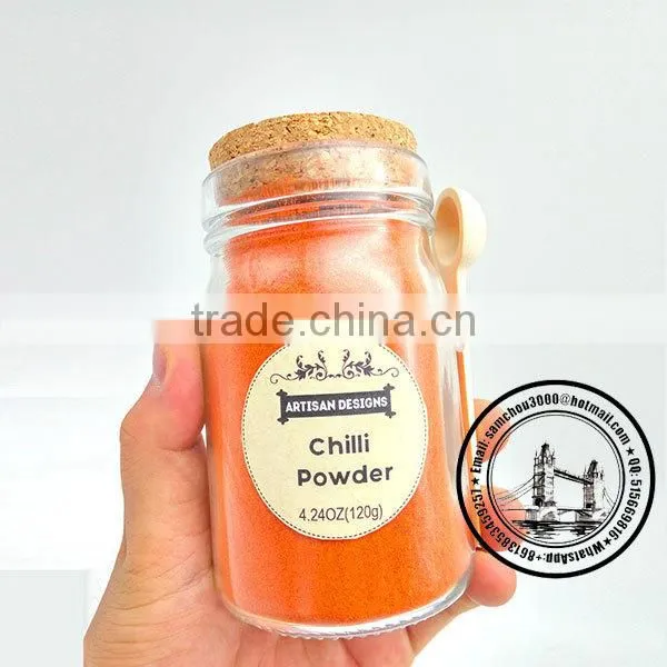 250ML 8.5OZ Glass Jar With Long Woodern Spoon For Salt Spices Seasoning Mixes photo-2