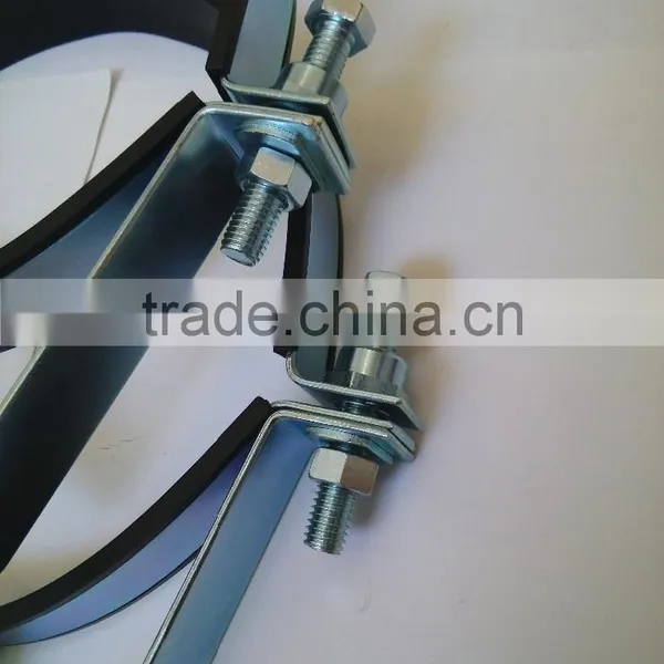 Galvanized Rubber Saddle Pipe Steel Clamp photo-6