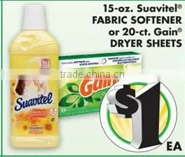 15-OZ.SUAVITEL FABRIC SOFTENER OR 20-CT.GAIN DRYER SHEETS