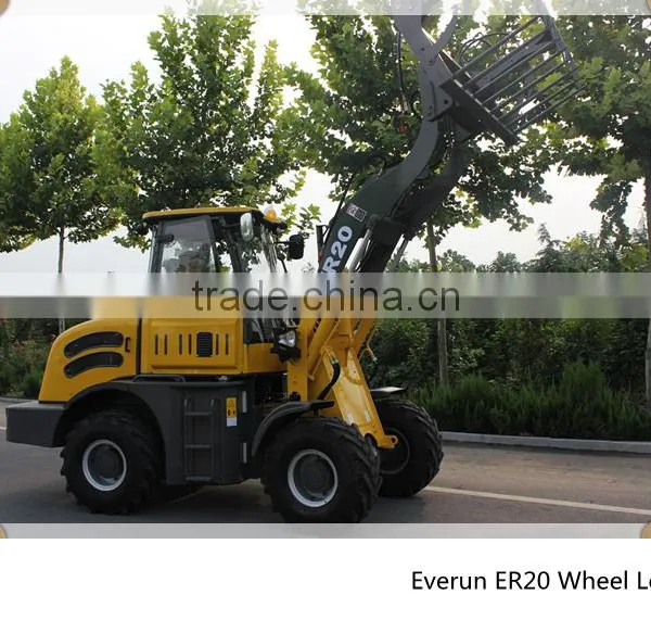 Qingdao Everun Mini Wheel Loader(2.0Ton),Construction Machinery,Articulated Loader With V Snow Blade photo-4