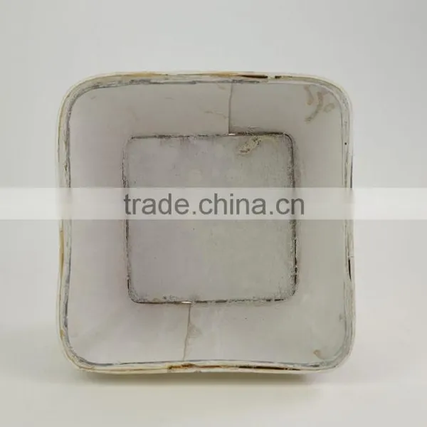 Small Quantity Order Cheap 7 Inch Square Design Lightweight Wooden Flower Pot Wholesale photo-6
