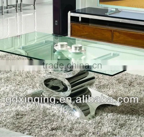 C346 Living Room Furniture Modern Glass Coffee Table photo-4