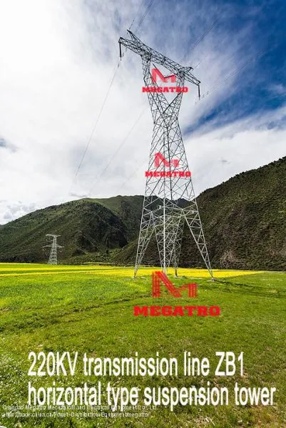 MEGATRO 220KV Transmission Line ZB1 Horizontal Type Suspension Tower photo-2