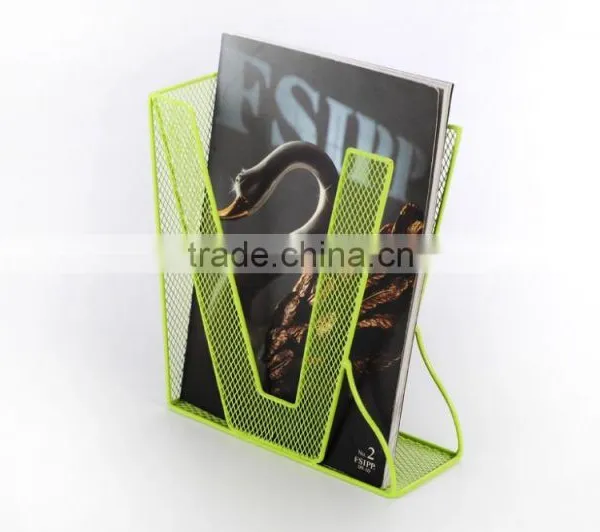 Wire Magazine Newspaper Basket Post Storage Rack Holder photo-2