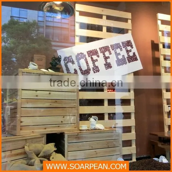 Modern Customized Wooden Coffee Shop Decor photo-2