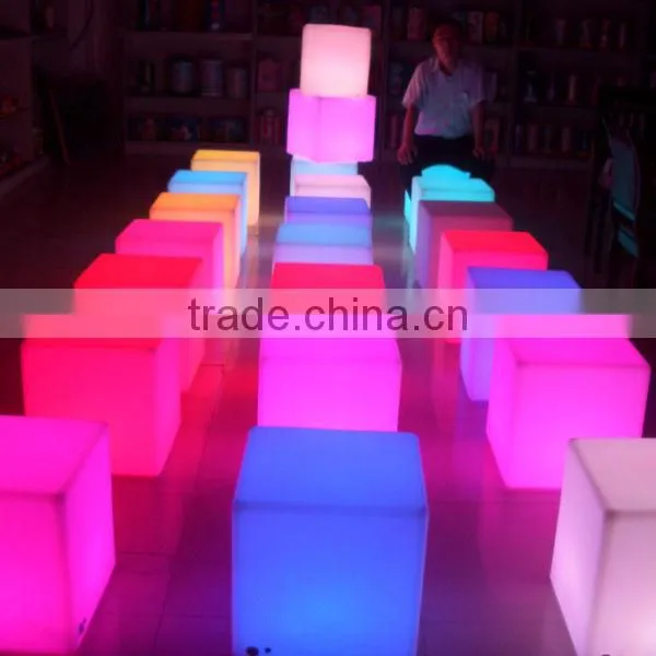 Customized Energy Saving Plentiful RGB Full Color Lighting Plastic LED Cube photo-6