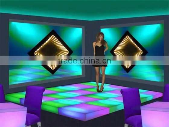 Newest Fashion Design ! High Quality Growing Lighting IP 68 Square Plastic LED Dacing Floor With 16 Colors Change photo-4