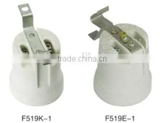 E27 Edison Screw Shell Ceramic Cap Lampholder Socket Lamp Holder With Bracket photo-3