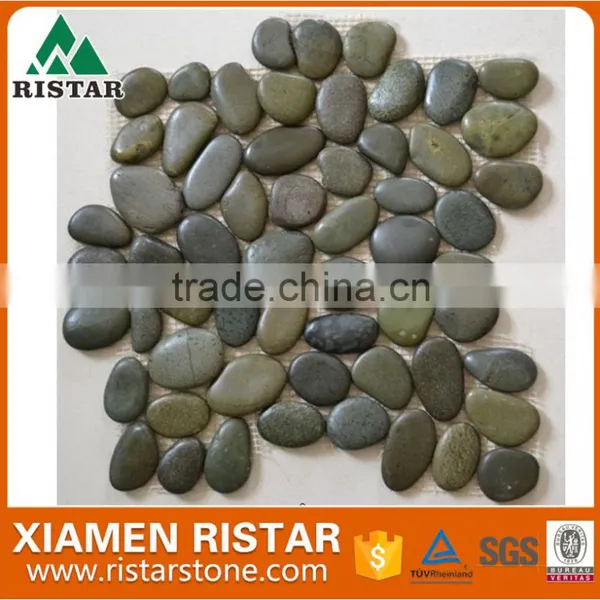 Polished Natural River Pebble Stone in Stripe Color photo-3