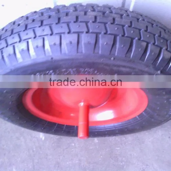 Wheel Barrow Wheel 14x4 Rubber Wheel 4.00-8 With Steel Rim photo-3
