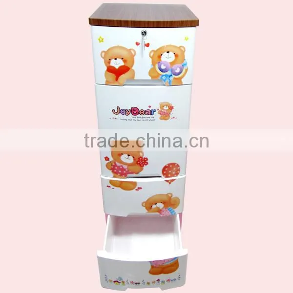 5 Layers Wooden Cover Plastic Baby Drawer photo-5