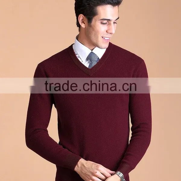 Wholesale Wool Knitting Yarn for V-neck Pullover Men Jersey ,wool Knitting Computer Machine Men Sweater Knitting Wool in Bulk photo-3
