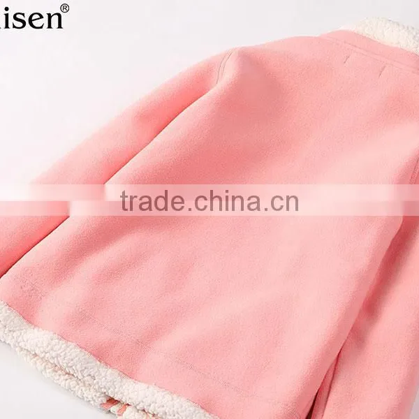 Wholesale Price Pink Fleece Sherpa Lining Kids Jacket photo-2