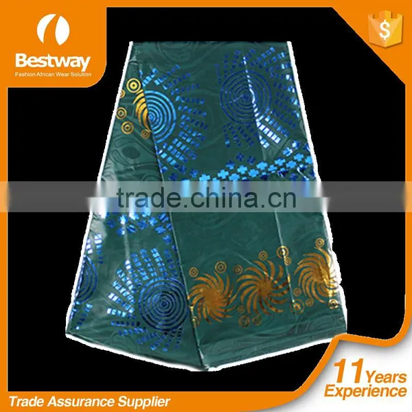 2017 Hot Selling 100% Cotton Fabric Textile Bazin Riche Fabric For Dress photo-5