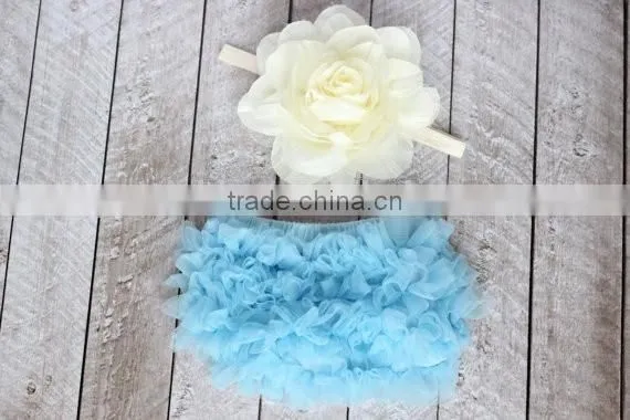 Little Girl Bloomer Dress Pink Chiffon Fabric With Ribbon Bowknot Wholesale Baby Product photo-5