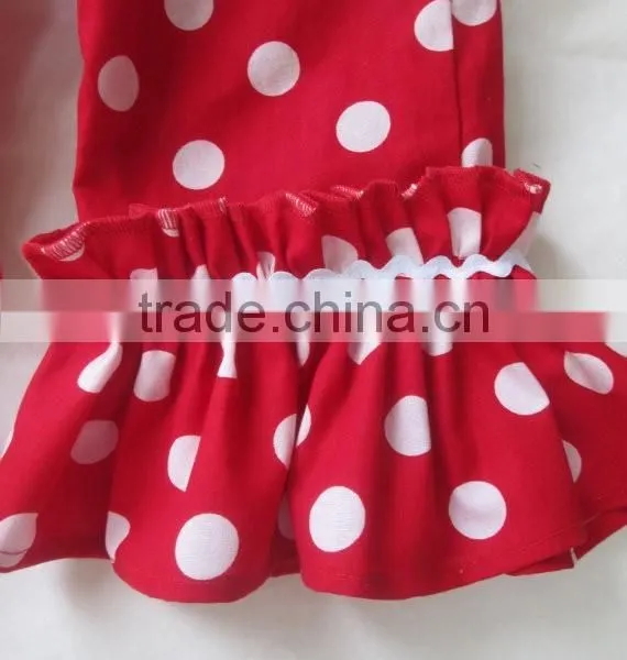 Wholesale Children's Clothes Girls Pants Girls Ruffle Polka Dot Print Baby Leggings photo-3