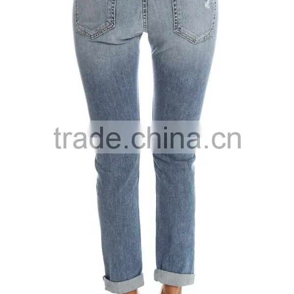Ripped Denim Jeans ,ripped Jeans Denim,red Blue Denim Brand Jeans photo-6