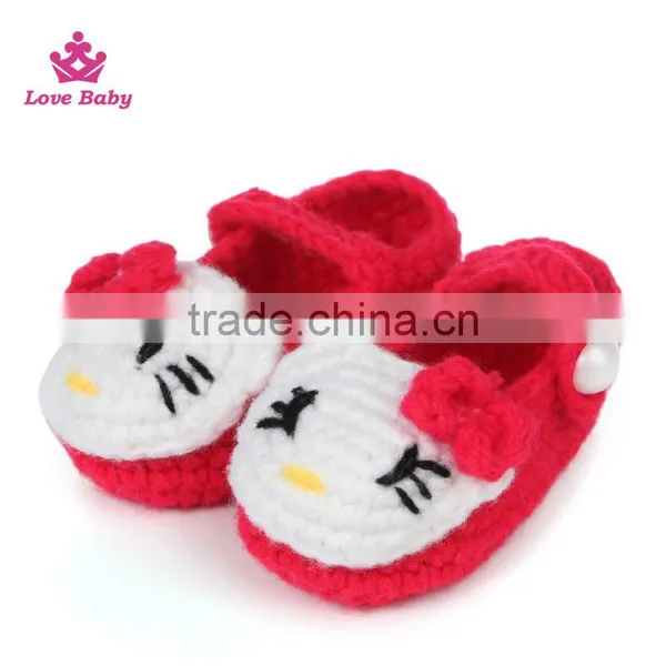 Latest Desigh Cute Baby Adult Hand Crochet Wool Shoes LBS20151223-20 photo-3
