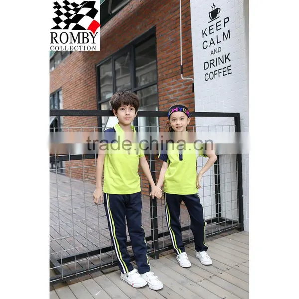 China Sports Clothing Manufacturer Kids Clothes Children Wholesale Primary School Uniform Designs Sport Clothing Polo Shirt photo-2