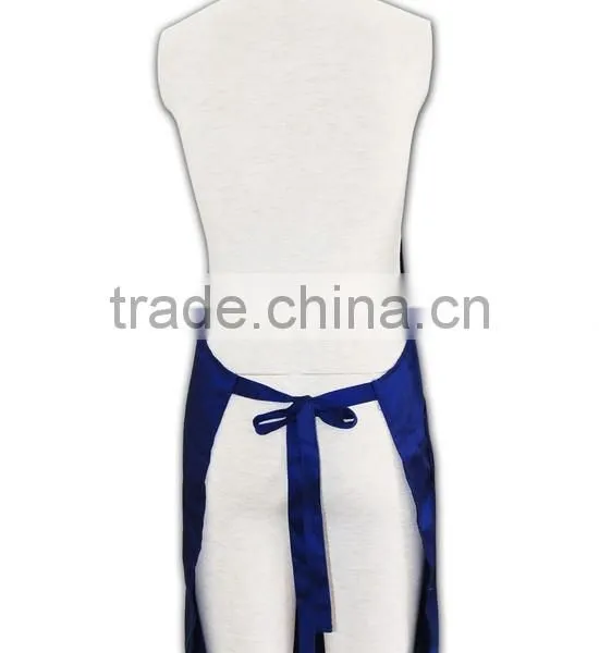 100% Cotton Canvas Apron Bule Printing Design Kitchen Cooking Bib Apron photo-4