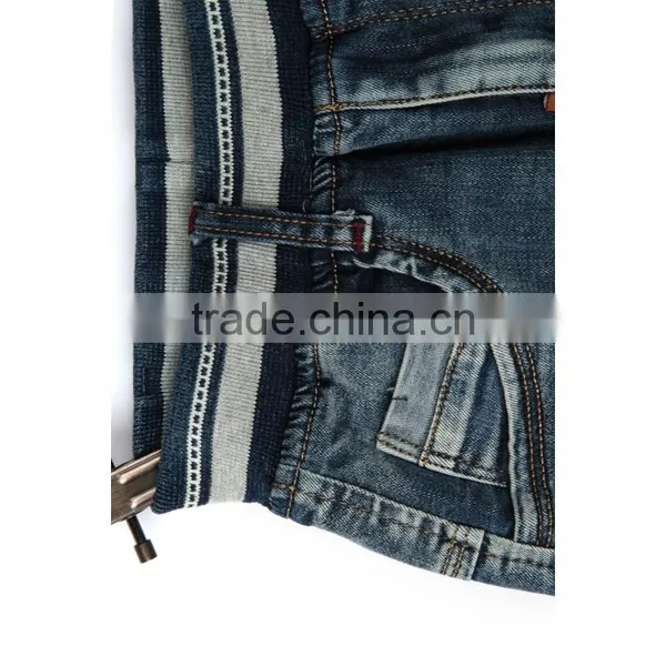 Top Quality Embroidery Patch Coin Pocket Fashion Classic Blue Pants Kid Jean Trousers photo-5