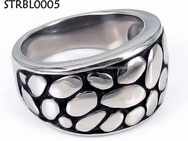 High Polished Solid 316L Stainless Steel Ring Engagement Charm photo-2