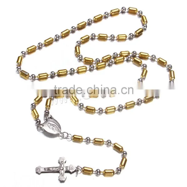 Latest Design Beads Necklace Stainless Steel Rosary Bead Necklace photo-2