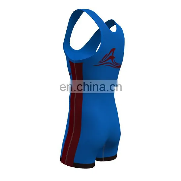 High Quality Men's 4xl Sublimated Custom Wrestling Singlets photo-4