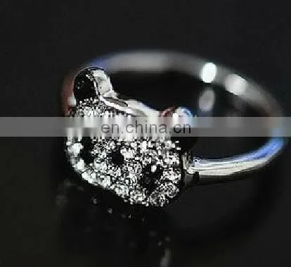 Godbead Brand Unique Bear Ring Full Crystal Bear Silver Color Finger Rings for Women Statement Party Design photo-4