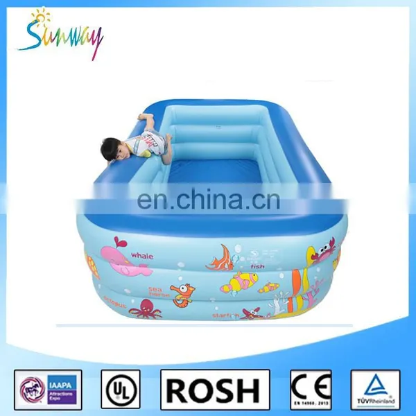 SUNWAY Promotional Custom Made PVC Inflatable Pool For Hildren Big Rectangular Swimming Pool for Children Kids Spa Pool photo-5
