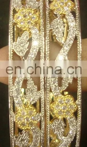Cubic Zircon Jewelry Stone Bangle Manufacturer, Cubic Zircon Jewellery Bangles Exporter photo-4