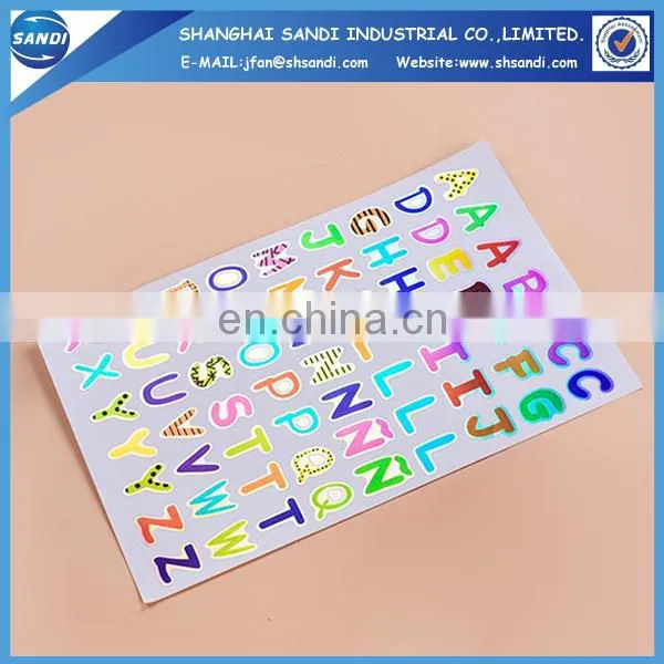 Full color printed adhesive paper custom sticker sheet