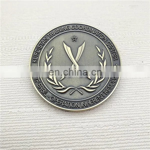 Custom 3D Gold Souvenir Medallion Metal Challenge Coin photo-3