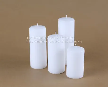 Home Decoration Cotton Wick Paraffin Wax Unscented White Pillar Candle Factory