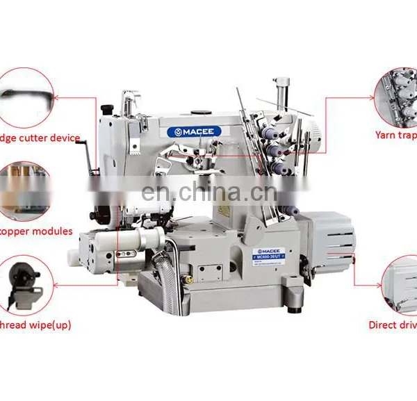 MC 600D-38/UT DIRECT DRIVE CRLINDER-BED INTERLOCK SEWING MACHINE WITH AUTO-THREAD WIPE(UP)(WITH REAR PULLER) photo-2