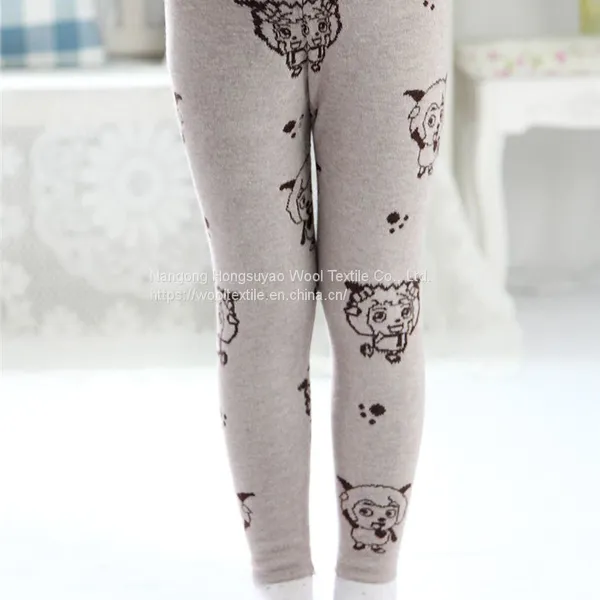 Winter Warm Baby Leggings Jacquard Print Trousers Soft Casual Wear Wholesale photo-4
