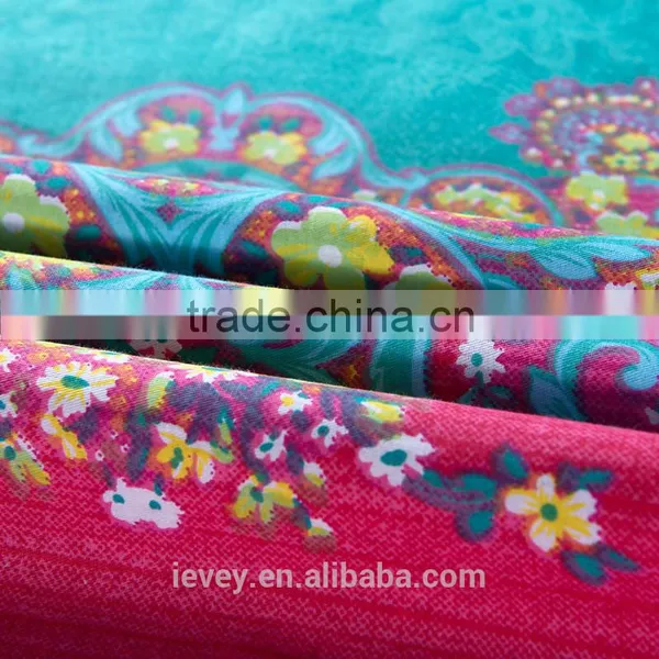 Ievey Reactive Printed King Size 100% Cotton Modern Bed Sheet Sets Cheap Luxury Bedroom Set photo-2