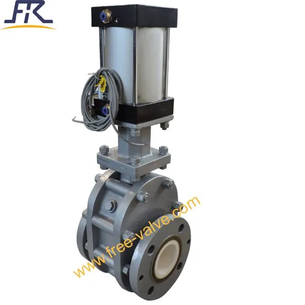 Pneumatic Full Lined Ceramic Double Disc Gate Valve photo-2