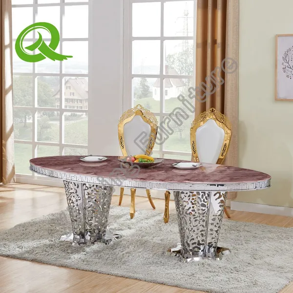 Dining Room Furniture Metal Luxury Banquet Wedding Hotel Restaurant Tables Modern Dining Tables for Events photo-5