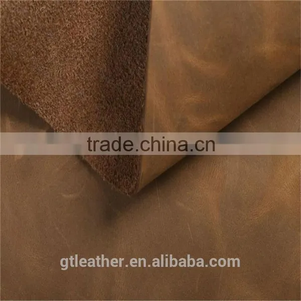 Crazy Horse Thick Leather Cow Finished Leather for Bag photo-2