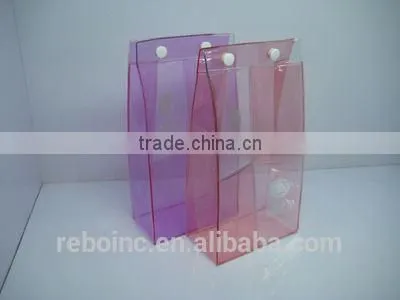 Cosmetic Packaging Clear Pvc Plastic Bag With Snap Button photo-3