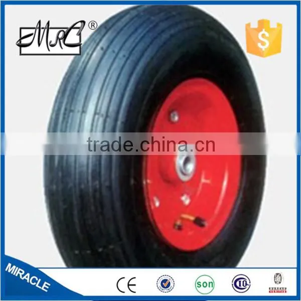 CHINA Factory Light Weight Pneumatic Rubber Wheel Wheelbarrow Wheel 3.50-6 photo-2