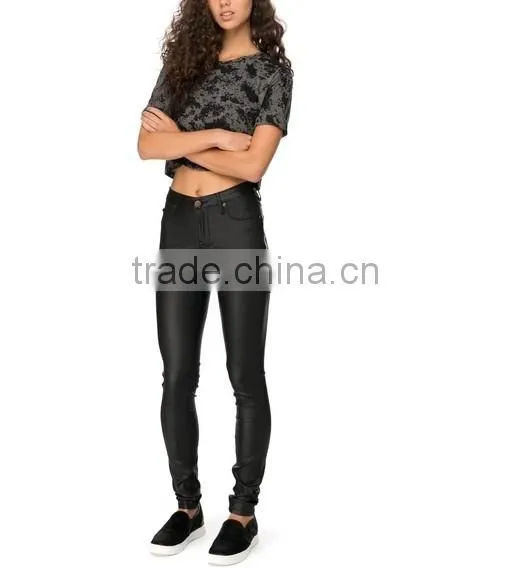 2015 China Manufacturer Customized Ladies Sexy Print France Bean Crop Tee Shirt Quality Choice photo-6