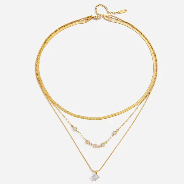 316L Hypoallergenic Stainless Steel Necklace With 18K Gold PVD Coating photo-4