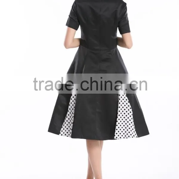 Bestdress Cheap Pin up Ladies Black Floral Vintage 50s Retro Party Prom Swing Tea Rockabilly Dress Boutique photo-2