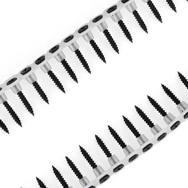 Factory Supply Collated Magazine Screws Plastic Strip Fine Thread Yellow Zinc 25-40mm Lengths for Drywall, No Jamming photo-4
