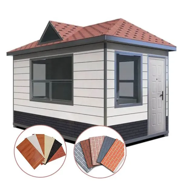 0.4mm Galvalume Steel Exterior Metal Sandwich Panel With Polyurethane Core for Weather Resistance photo-2