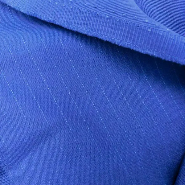 CVC60/40 Anti-static Vertical Striped Twill Fabric 240g Workwear Fabric photo-3